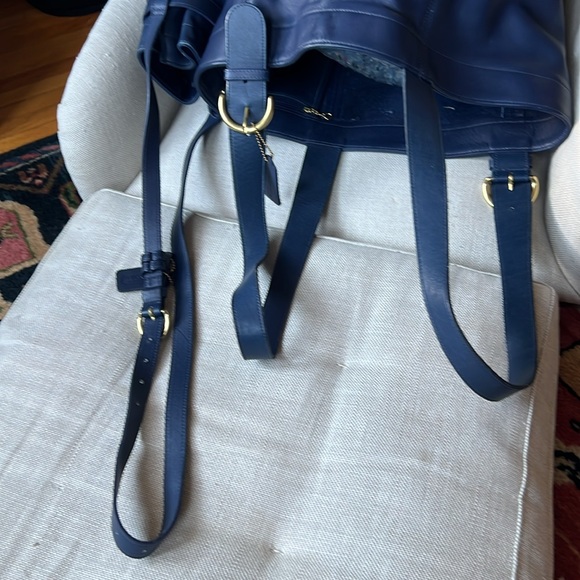 Coach HTF Rare Vintage Soho Navy Set - XXL Feed Duffle, Belted Swing+Pltd Wallet - Picture 5 of 10